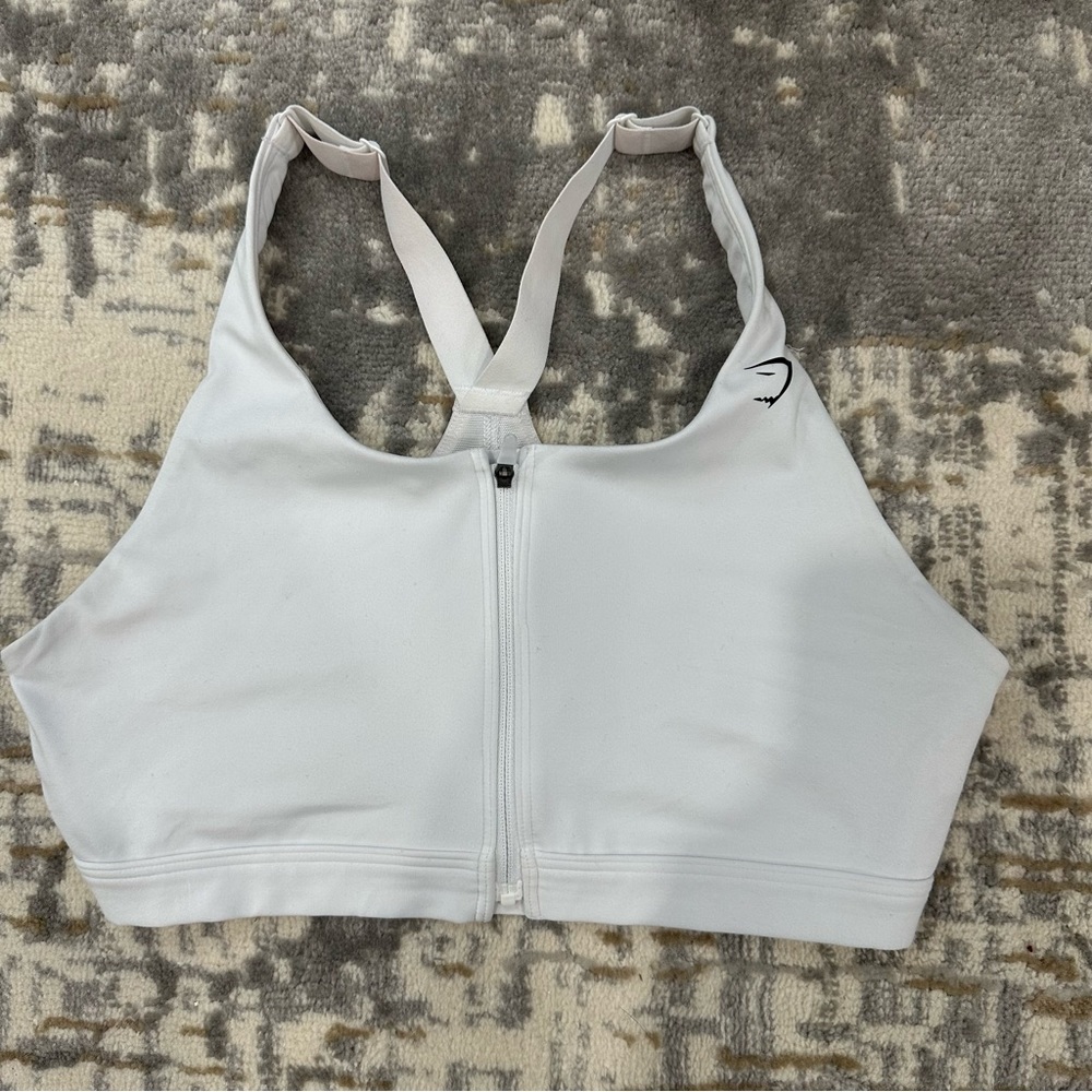 White Gymshark sports bra